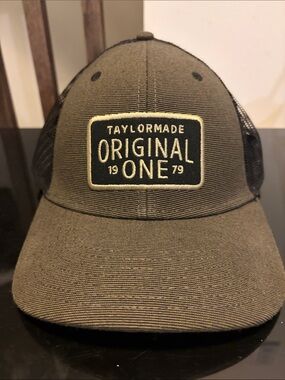 TaylorMade Olive and Black Original One Patch Trucker Hat